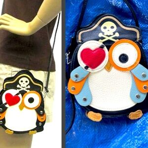 NWT Sleepyville Critters NY Pirate Owl Crossbody Purse